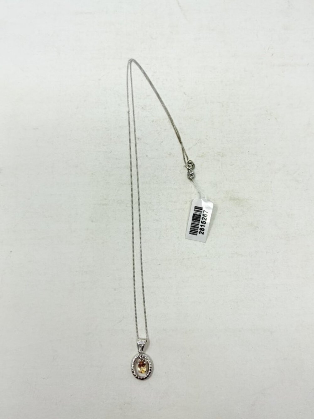 Shop LC Imperial‎ Topaz/White Topaz Sterling Silver Pendant & 20in Chain 5311